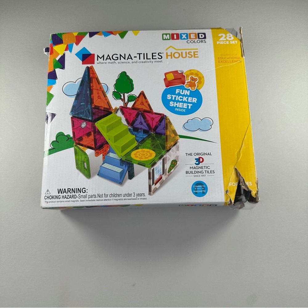 Red and Orange Magnetic Building Blocks Set